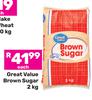 Great Value Brown Sugar-2Kg Each