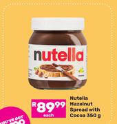 Nutella Hazelnut Spread With Cocoa-350g Each