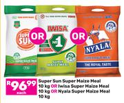 Super Sun Super Maize Meal 10Kg Or Iwisa Super Maize Meal 10Kg Or Nyala Super Maize Meal 10Kg-Each