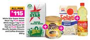 White Star Super Maize Meal-1Kg Plus Selati White Sugar 1Kg Plus Excella Sunflower Oil 750ml-All For