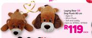 Laying Bear Or Dog Plush 80cm-Each