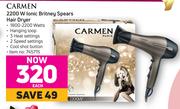 Carmen 2200W Ionic Britney Spears Hair Dryer-Each