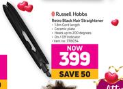 Russell Hobbs Retro Black Hair Straightener
