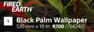 Fired Earth Black Palm Wallpaper 530mm x 10m