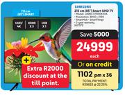 Samsung 215cm (85") Smart UHD TV UA85CU7000KXXA
