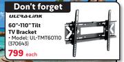 Ultra Link 60"-110" Tilt TV Bracket UL-TMT60110
