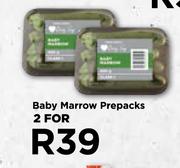 Baby Marrow Prepacks-For 2
