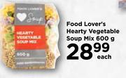 Food Lover's Hearty Vegetable Soup-600g Each