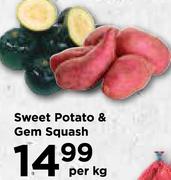Sweet Potato & Gem Squash-Per kg