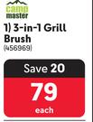Camp Master 3 In 1 Grill Brush