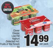 Clover Classic Low Fat Yoghurt (Selected Incl. Fruits Of The Forest)-6's Per Pack