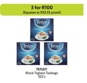 Tetley Black Tagless Teabags-For 3 x 102's