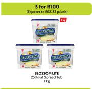 Blossom Lite 25% Fat Spread Tub-For 3 x 1Kg