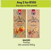 Bakers Provita (All Variants)-For 2 x 500g