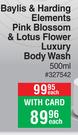 Baylis & Harding Elements Pink Blossom & Lotus Flower Luxury Body Wash-500ml Each