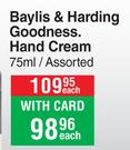 Baylis & Harding Goodness Hand Cream Assorted-75ml Each