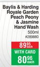 Baylis & Harding Royale Garden Peach Peony & Jasmine Hand Wash-500ml Each