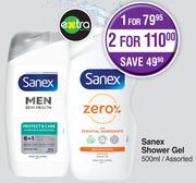 Sanex Shower Gel Assorted-For 2 x 500ml