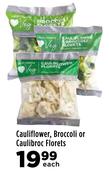 Cauliflower, Broccoli Or Caulibroc Florets-Each