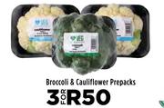 Broccoli & Cauliflower Prepacks-For 3
