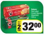 Bakers Red Label Cream Biscuits Assorted-For Any 2 x 200g