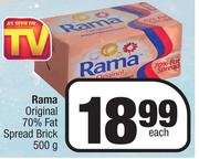 Rama Original 70% Fat Spread Brick-500g Each