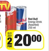 Red Bull Energy Drink Assorted-For Any 2 x 250ml