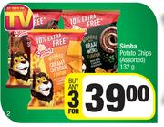 Simba Potato Chips Assorted-For Any 3 x 132g