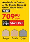 Tuff Peach, Beige & Grey PVA Paint Combo-2 x 20Ltr