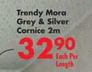 Trendy Mora Grey & Silver Cornice 2m-Per Length