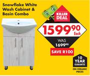Snowflake White Wash Cabinet & Basin Combo