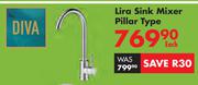 Diva Lira Sink Mixer (Pillar Type)