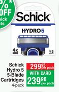 Schick Hydro 5 5-Blade Cartridges 4 Pack-Per Pack