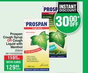Prospan Cough Syrup Or Cough Liquid With Menthol-200ml Each