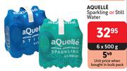 Aquelle Sparkling Or Still Water-6 x 500g