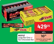 Nestle Large Bar One Or Tex Chocolate Bar-40's Pack