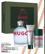 Hugo Boss Man Gift Set (EDT 125ml Plus Shower Gel 50ml & Deodorant Stick 70g)-Per Set