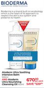 Bioderma Atoderm Ultra Soothing Intensive Balm 500ml & Atoderm Ultra Nourishing Cleansing Oil 100ml-