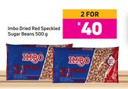 Imbo Dried Red Speckled Sugar Beans-For 2 x 500g