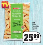 Spar Frozen Potato Chips Assorted-1Kg Each
