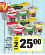 Spar Low Fat Smooth Yoghurt Assorted-For Any 2 x 6 x 75g