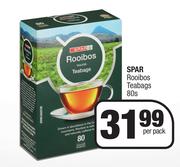 Spar Rooibos Teabags-80's Per Pack