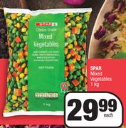 Spar Mixed Vegetables-1kg Each 