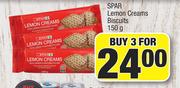 Spar Lemon Creams Biscuits-For 3 x 150g 