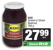 Koo Grated Or Sliced Beetroot-780g