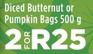 Diced Butternut Or Pumpkin Bags-For 2 x 500g