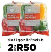 Mixed Pepper Thriftpack 4's Pack-For 2