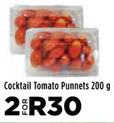 Cocktail Tomato Punnets-For 2 x 200g 