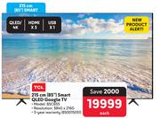 TCL 215cm (85") Smart QLED Google TV 85C655
