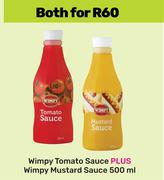 Wimpy Tomato Sauce Plus Wimpy Mustard Sauce 500ml-Both For